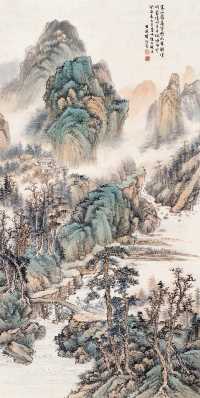 樊浩霖 癸酉（1933年）作 秋山云起图 轴